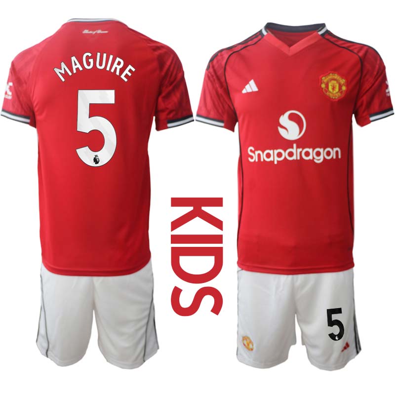 Billiga Fotbollströjor Barn Manchester United Hemmaställ 2025/26 Harry Maguire 5