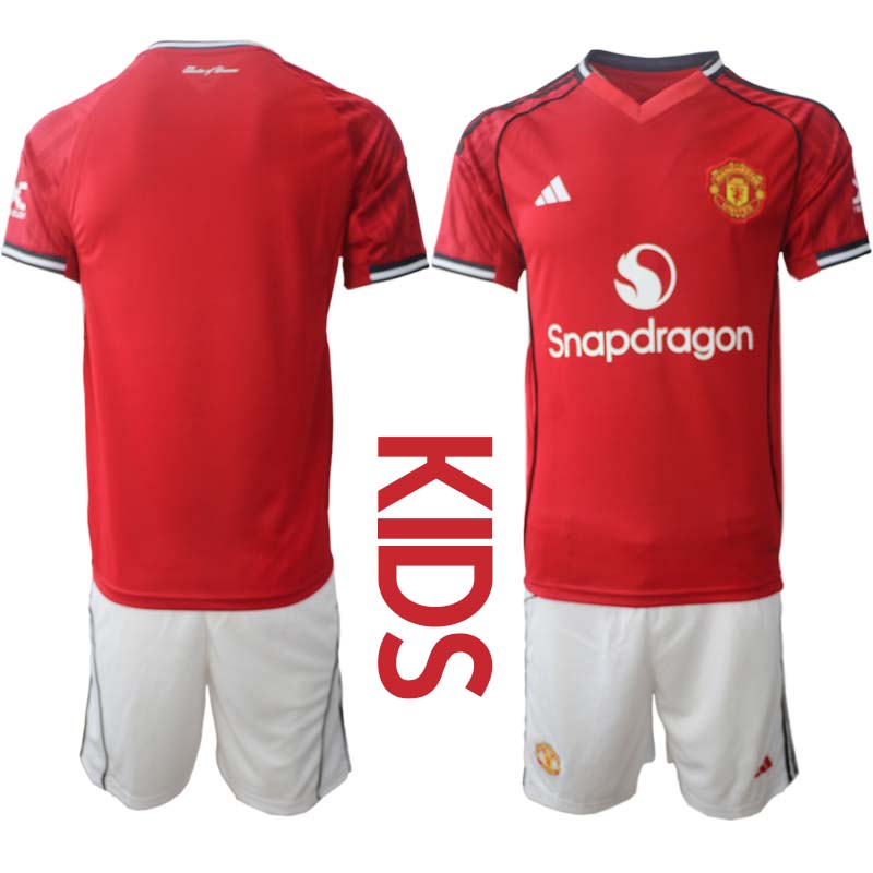 Billiga Fotbollströjor Barn Manchester United Hemmaställ 2025/26 Set