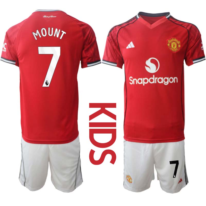 Fotbollsdress Barn Manchester United Hemmaställ 2025/26 Mason Mount 7