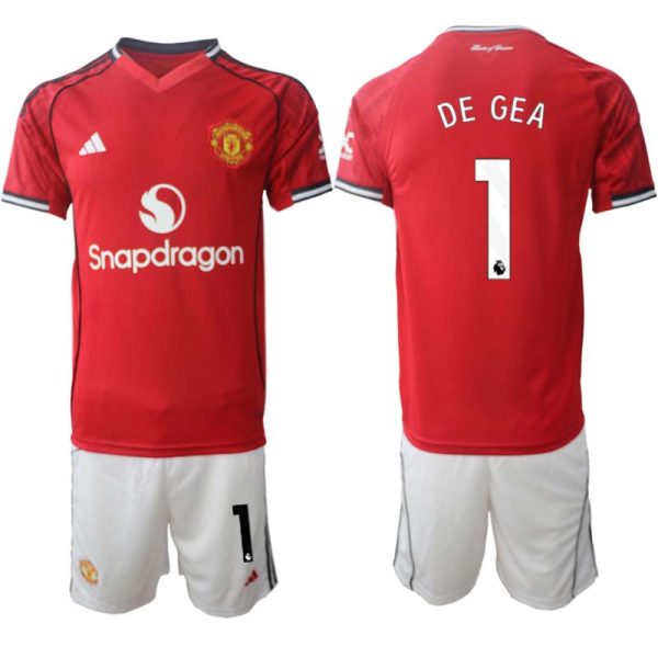 Fotbollskläder Set Herr Manchester United Hemmaställ 2025/26 David De Gea 1