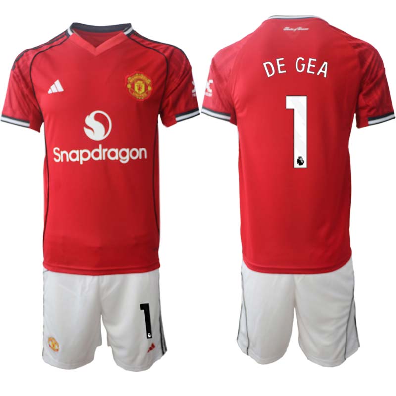 Fotbollskläder Set Herr Manchester United Hemmaställ 2025/26 David De Gea 1