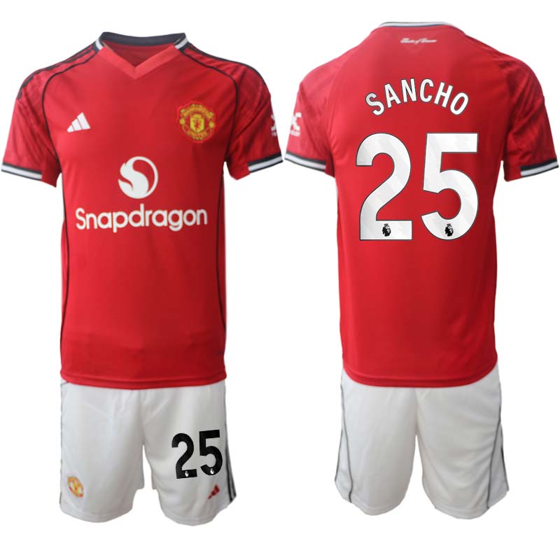 Billiga Fotbollströjor Manchester United Hemmaställ 2025/26 Set Jadon Sancho 25