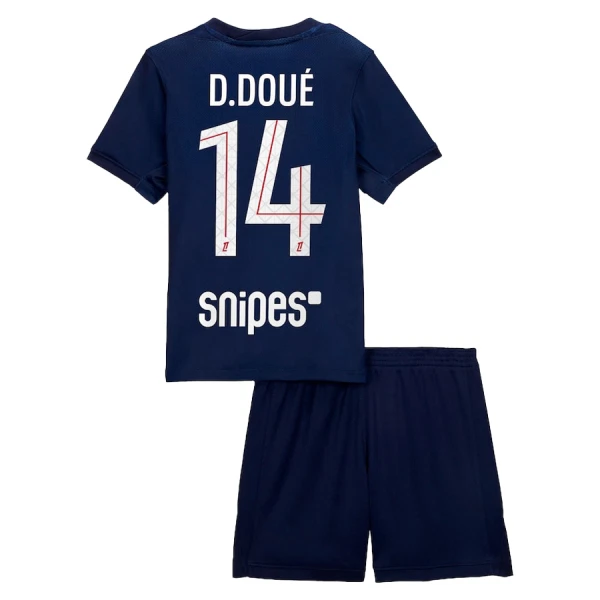 Billiga Fotbollströjor Barn Paris Saint-Germain Hemmatröja 2025/26 Fotbollsset Désiré Doué 14