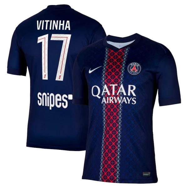 Fotbollströjor Billigt Paris Saint-Germain Hemmatröja 2025/26 Vitinha Ferreira 17