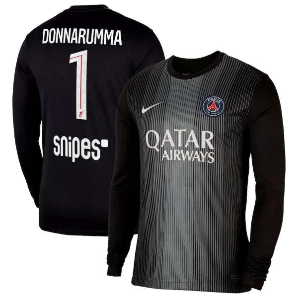Herr Paris Saint-Germain Målvaktströja 2025/26 Svart Långärmad Gianluigi Donnarumma 1