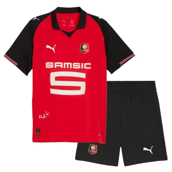 Billiga Fotbollströja Barn Stade Rennais Hemmatröja 2025/26 Fotbollsställ