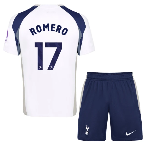 Fotbollskläder barn med namn Cristian Romero 17 Tottenham Hotspur Hemmatröja 2025/26