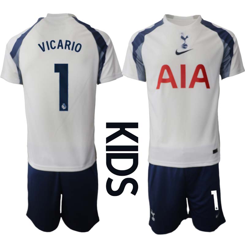 Billiga Fotbollströjor Barn Tottenham Hotspur Hemmaställ 2025/26 set Guglielmo Vicario 1