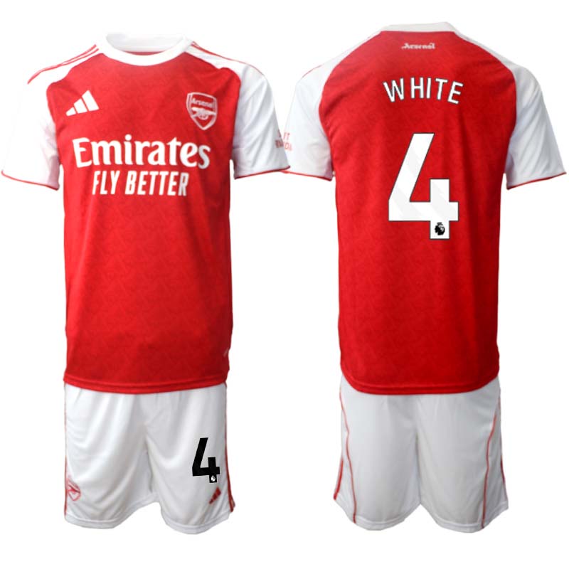 Arsenal Hemmaställ 2025/26 Herr Fotbollströjor med tryck Ben White 4