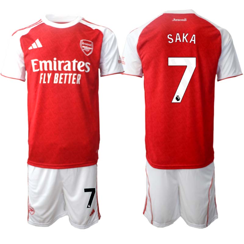 Fotbollströja Herr Arsenal Hemmaställ 2025/26 Fotbollsställ Bukayo Saka 7