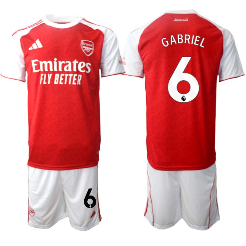 Fotbollströja Herr Arsenal Hemmaställ 2025/26 Fotbollsställ Gabriel Magalhães 6
