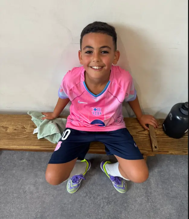 Fotbollstroja Barn FC Barcelona Rosa.webp