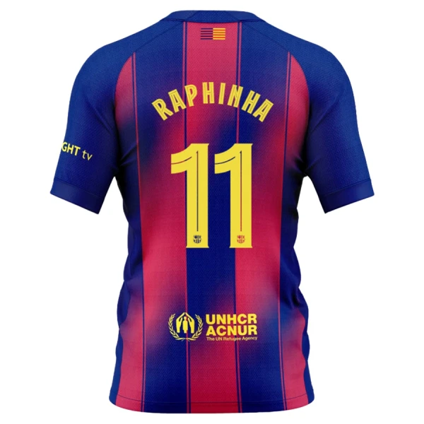 Billiga Fotbollströjor Herr FC Barcelona Hemma 2025/26 Kortärmad Raphinha Belloli 11