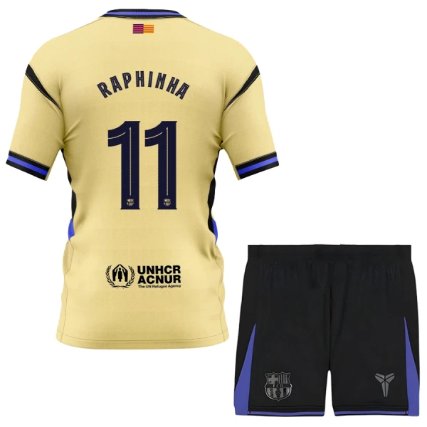 Barn Fotbollskläder FC Barcelona x Kobe Bryant 2025/26 Bortadräkt Raphinha Belloli 11