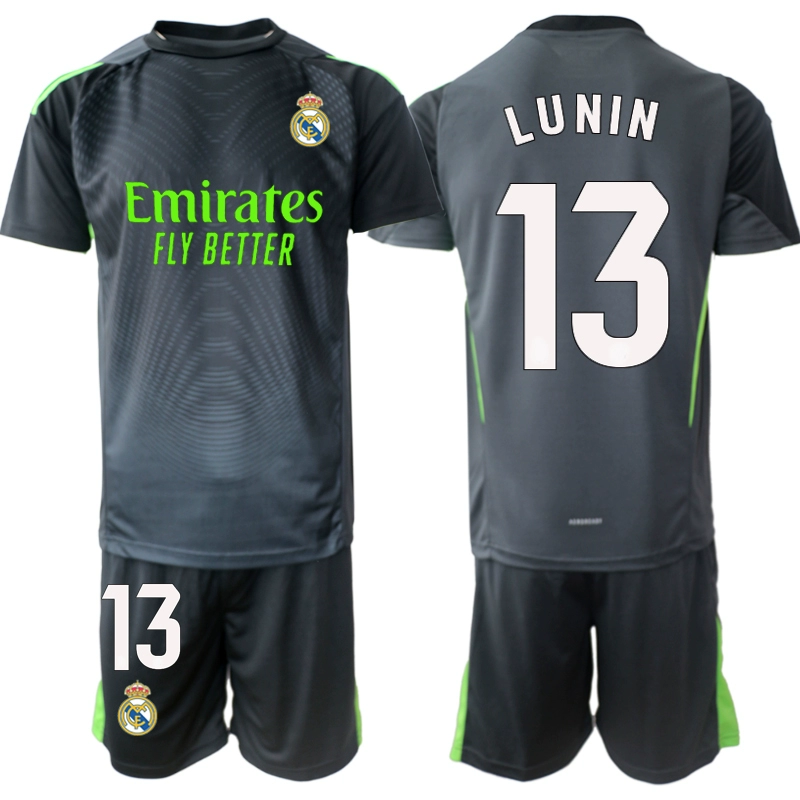 Billiga Fotbollströja Barn Real Madrid Målvaktströja 2025-26 Andriy Lunin 13