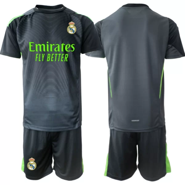 Billiga Fotbollströja Barn Real Madrid Målvaktströja 2025-26 svart