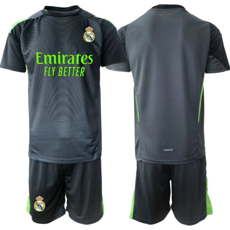Billiga Fotbollströja Barn Real Madrid Målvaktströja 2025-26 svart