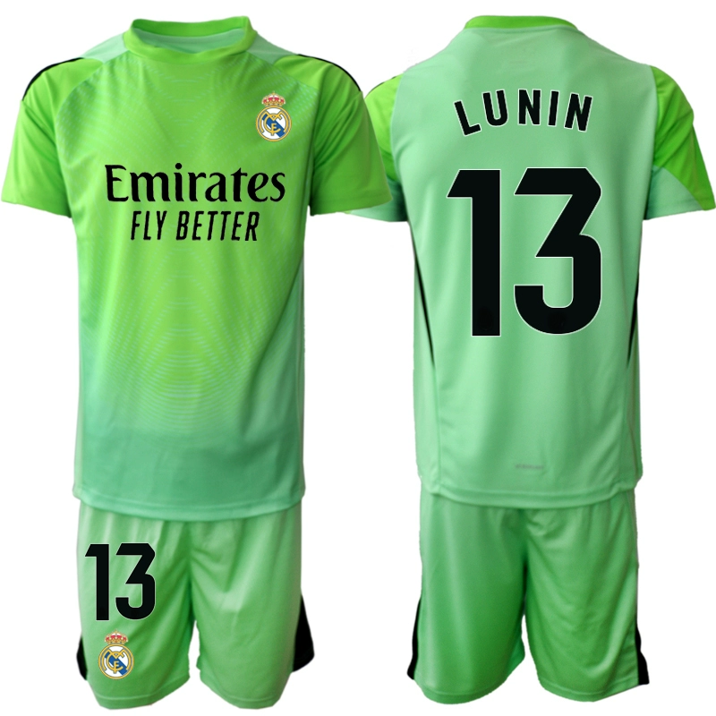 Billiga Fotbollströjor Barn Real Madrid Målvaktströja 2025-26 Andriy Lunin 13