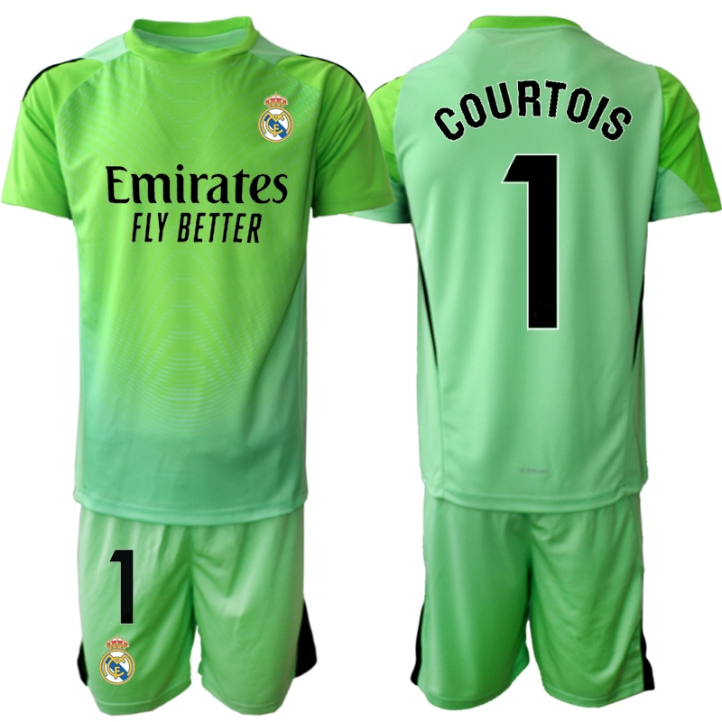 Billiga Fotbollströjor Barn Real Madrid Målvaktströja 2025-26 Thibaut Courtois 1