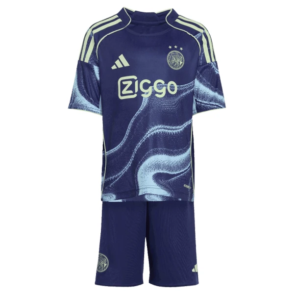 Fotbollsset Barn Ajax Bortatröja 2025/26 Fotbollströjor Med Eget Namn