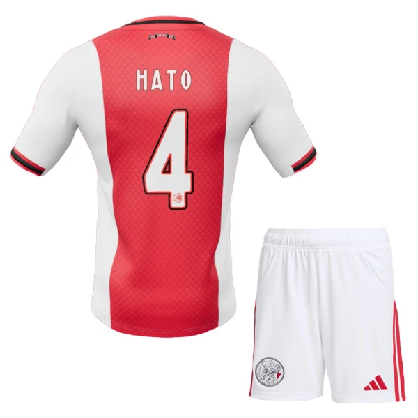 Ajax Hemmatröja 2025/26 Fotbollströja barn med namn Jorrel Hato 4