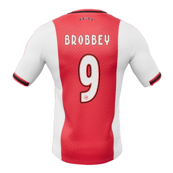 Ajax Hemmatröja 2025/26 Herr Fotbollströja med namn Brian Brobbey 9