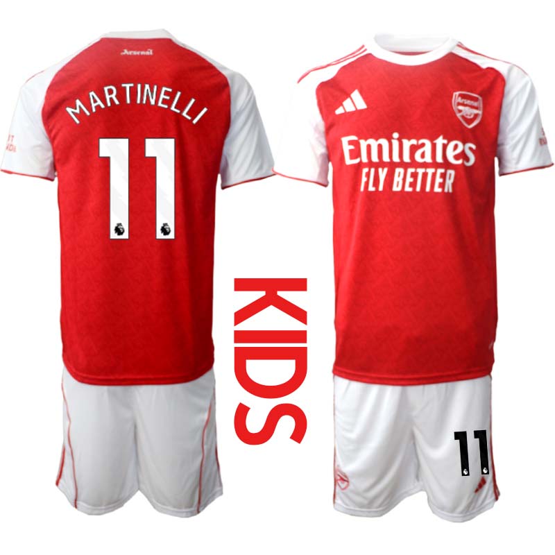 Billiga Fotbollsset Barn Arsenal Hemmaställ 2025/26 Gabriel Martinelli 11
