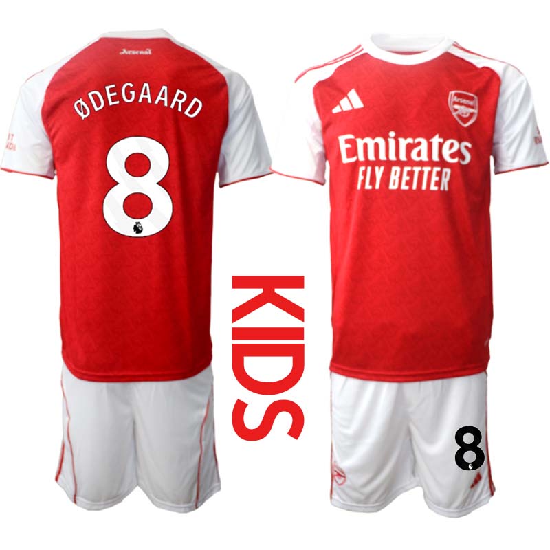 Matchtröjor Fotboll Barn Arsenal Hemmaställ 2025/26 Martin Ødegaard 8
