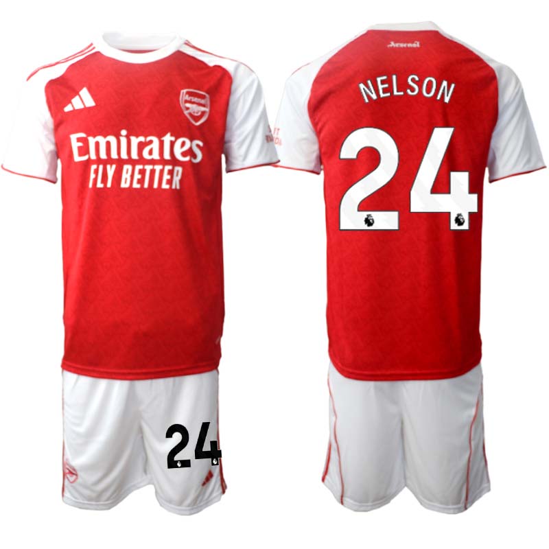 Matchtröjor Fotboll Herr Arsenal Hemmaställ 2025/26 Reiss Nelson 24