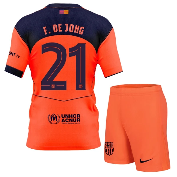 Barn Fotbollskläder FC Barcelona Tredjeställ 2025/26 Frenkie de Jong 21
