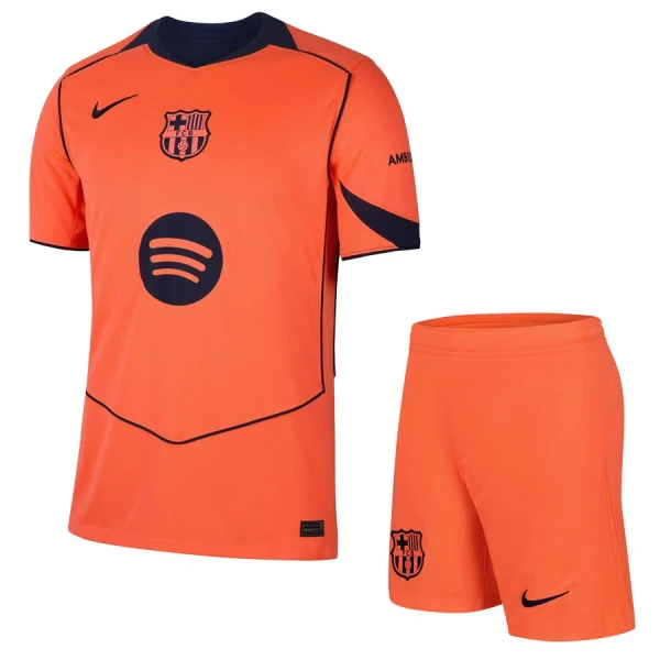 Fotbollskläder Set Barn FC Barcelona Tredjeställ 2025/26 med eget tryck
