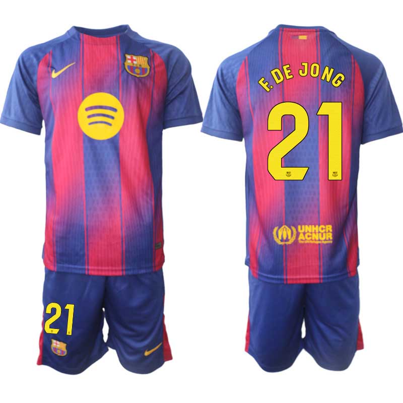 FC Barcelona Hemmaställ 2025/26 Herr Fotbollströjor Frenkie de Jong 21