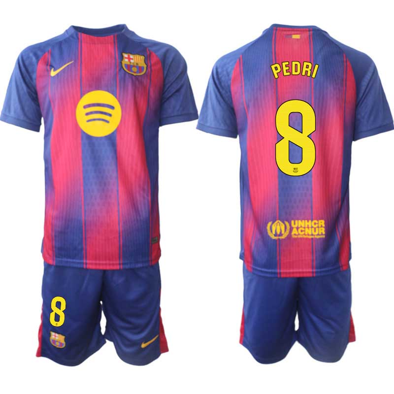 FC Barcelona Hemmaställ 2025/26 Herr Fotbollströja Kit Pedri Gonzalez 8