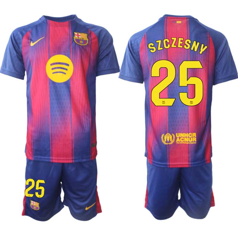 FC Barcelona Hemmaställ 2025/26 Herr Fotbollströjor Wojciech Szczesny 25