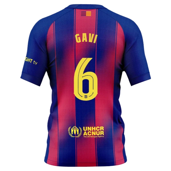 Fotbollströja Herr FC Barcelona Hemmatröja 2025/26 Kortärmad Paez Gavi 6