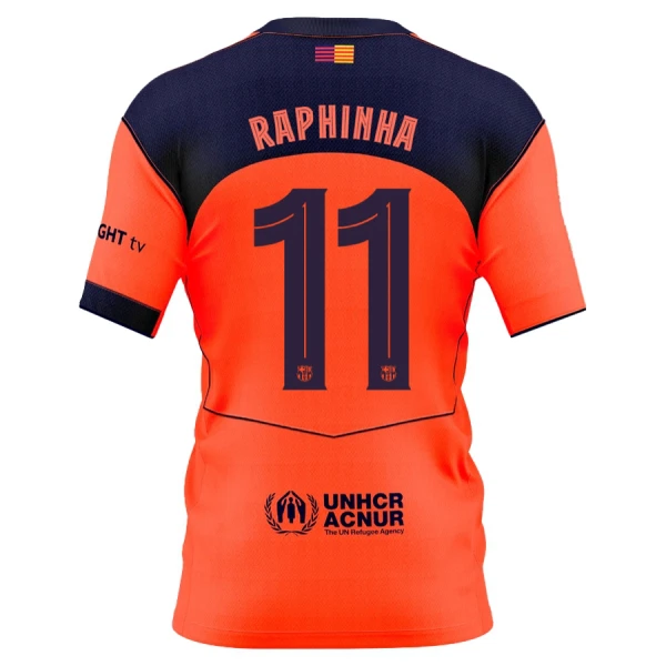 Matchtröjor Fotboll Herr FC Barcelona Tredjetröja 2025/26 Raphinha Belloli 11