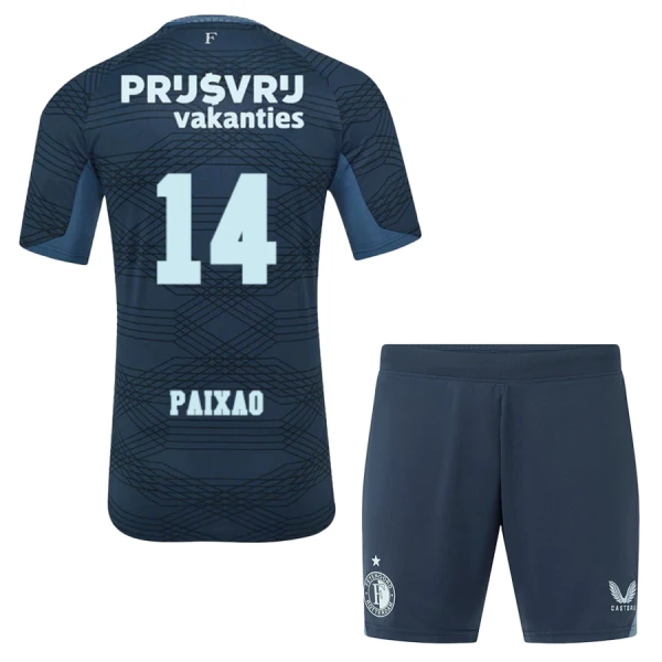 Fotbollskläder Set Barn Feyenoord Bortaställ 2025/26 Igor Paixao 14