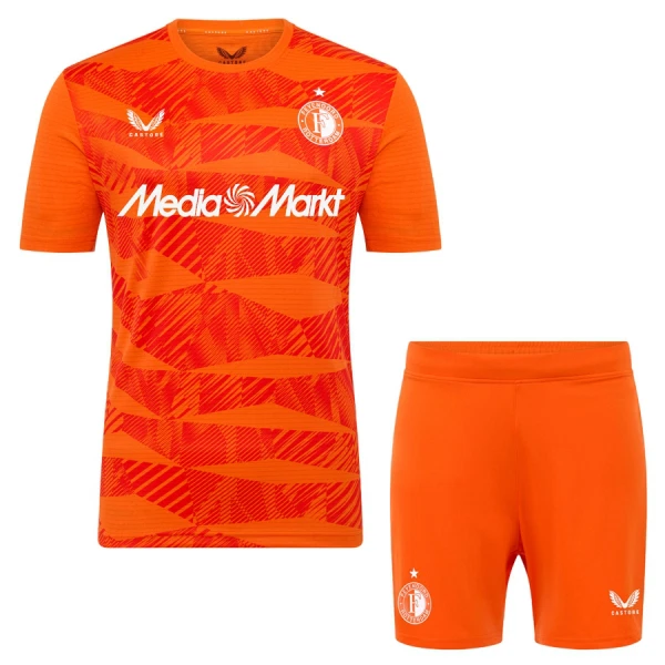 Feyenoord målvaktströja Borta Barn 2025/26 Orange Fotbollsställ