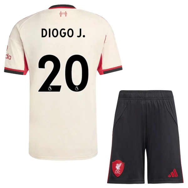 Fotbollskläder Set Barn Liverpool Bortaställ 2025/26 Diogo Jota 20