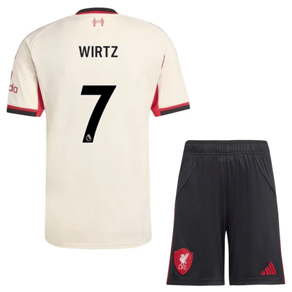 Fotbollskläder Set Barn Liverpool Bortaställ 2025/26 Florian Wirtz 7