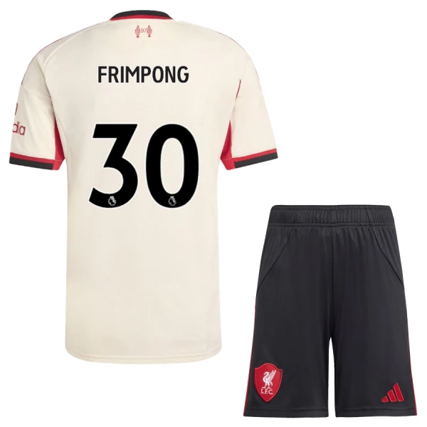 Fotbollströjor Barn Billiga Liverpool Bortaställ 2025/26 Jeremie Frimpong 30