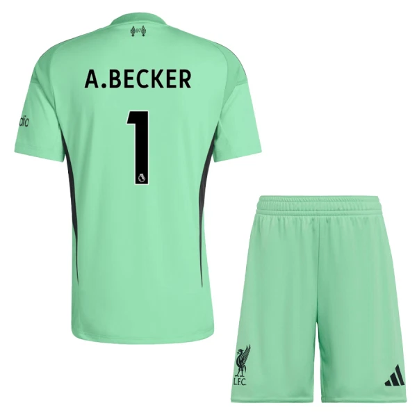 Fotbollströjor Billigt Barn Liverpool Hemma Målvaktsställ 2025/26 Alisson Becker 1