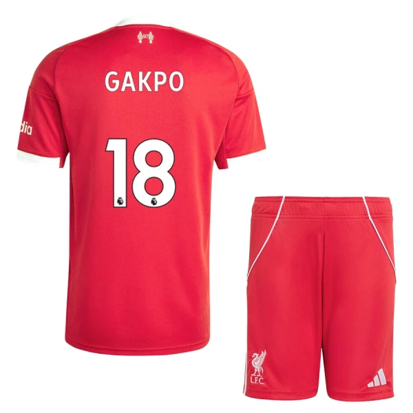 Fotbollströjor Barn Billiga Liverpool Hemmaställ 2025/26 Set Cody Gakpo 18