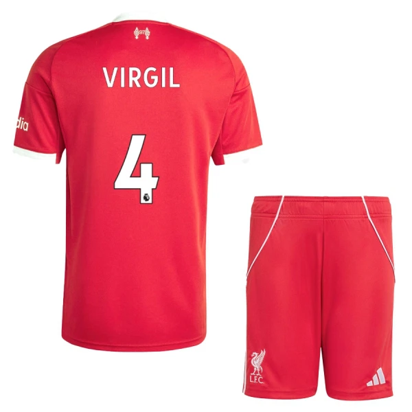 Fotbollströjor Barn Billiga Liverpool Hemmaställ 2025/26 Virgil van Dijk 4