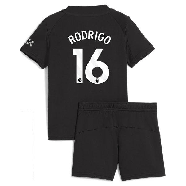 Billiga Fotbollströjor Barn Manchester City Bortatröja 2025/26 Fotbollsställ Rodrigo 16
