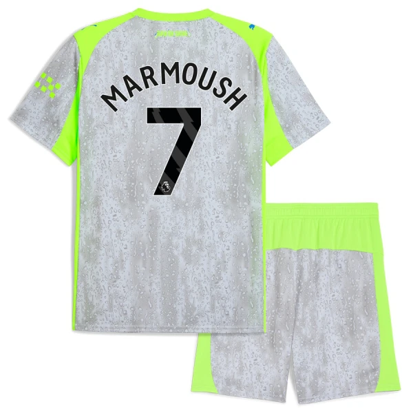 Billiga Barn Fotbollströjor Manchester City Tredjeställ 2025/26 Omar Marmoush 7