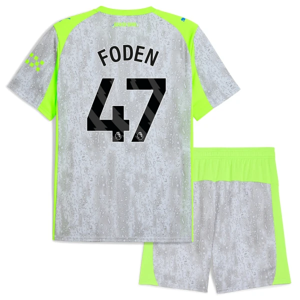 Billiga Fotbollströjor Barn Manchester City Tredjeställ 2025/26 Phil Foden 47