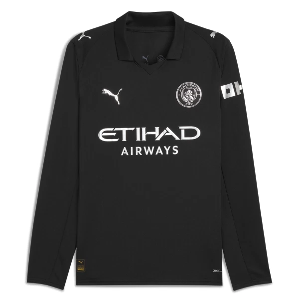 Matchtröjor Fotboll Herr Manchester City Bortatröja 2025/26 Långärmad