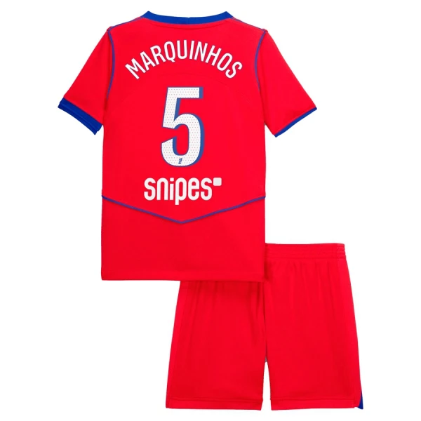Billiga Fotbollströjor Barn Paris Saint-Germain Tredjeställ 2025/26 Marquinhos 5
