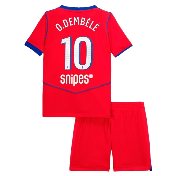 Matchställ Fotboll Barn Paris Saint-Germain Tredjeställ 2025/26 Ousmane Dembélé 10